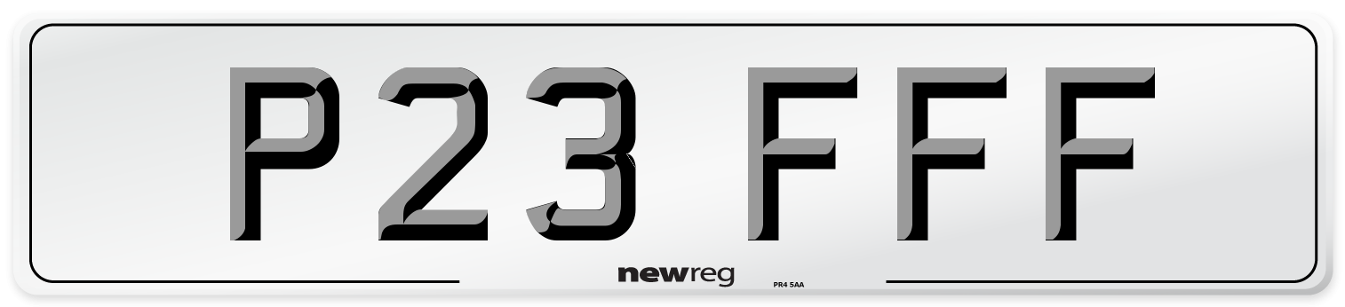 P23 FFF Number Plate from New Reg